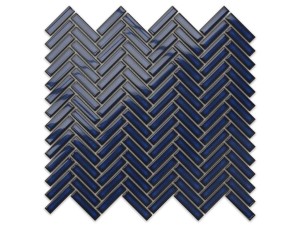 MOZAIKA CERAMICZNA MINI CHEVRON JODEŁKA DEEP BLUE