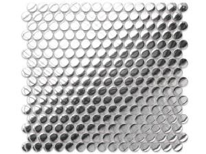 MOZAIKA CERAMICZNA PENNY DOTS SILVER CHROM METALIC