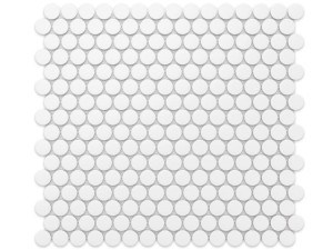 MOZAIKA CERAMICZNA PENNY DOTS WHITE MATOWA