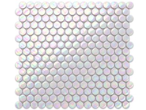 MOZAIKA CERAMICZNA PENNY DOTS WHITE PEARL SHINE