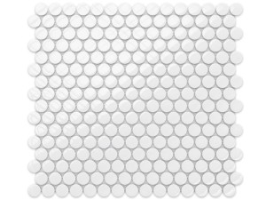 MOZAIKA CERAMICZNA PENNY DOTS WHITE POŁYSK