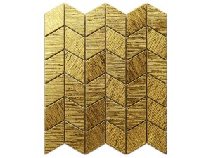 MOZAIKA SZKLANA ROMB CHEVRON ZŁOTA GOLD STRUKTURA