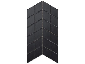 MOZAIKA SZKLANA DOUBLE CHEVRON ROMB CZARNY SOFT BLACK
