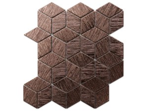 MOZAIKA SZKLANA ROMB DIAMOND COPPER BROWN METALIC