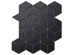 MOZAIKA SZKLANA ROMB DIAMOND CZARNA NERO SOFT BLACK