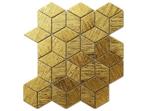 MOZAIKA SZKLANA ROMB DIAMOND ZŁOTA GOLD STRUKTURA