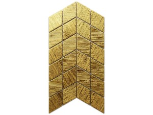 MOZAIKA SZKLANA ROMB DOUBLE CHEVRON ZŁOTA GOLD STRUKTURA