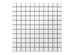 MOZAIKA CERAMICZNA BIAŁA SUPER WHITE MATOWA KOSTKA 2.5 30x30cm