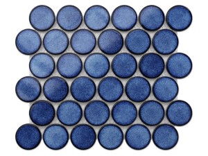 MOZAIKA CERAMICZNA CIRCLE DOTS ROYAL BLUE NIEBIESKA