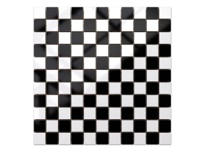 MOZAIKA CERAMICZNA CZARNA / BIAŁA (SZACHOWNICA) kostka 2.5 30X30cm
