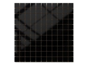MOZAIKA CERAMICZNA SUPER BLACK CZARNA połysk kostka 2.5 30X30cm