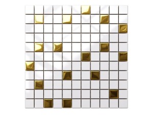 MOZAIKA CERAMICZNA SZKLANA ZŁOTA GOLD METALIZOWANA 9mm 30x30cm