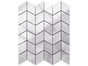 MOZAIKA GRESOWA CHEVRON ROMB JASNA SZARA