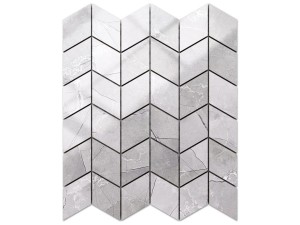 MOZAIKA GRESOWA CHEVRON ROMB LEZA GREY