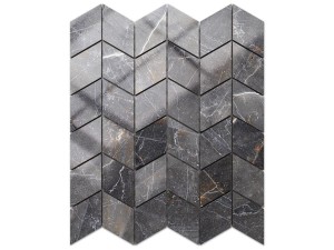 MOZAIKA GRESOWA CHEVRON ROMB SHINESTONE