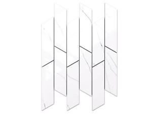 MOZAIKA GRESOWA CHEVRON STORM CARRARA WHITE