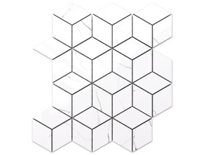 MOZAIKA GRESOWA DIAMOND ROMB CARRARA MARMUR