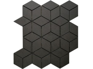 MOZAIKA GRESOWA DIAMOND ROMB CZARNA GRAFIT DOBLO