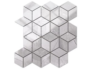 MOZAIKA GRESOWA DIAMOND ROMB LEZA GREY