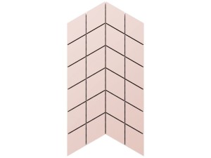 MOZAIKA GRESOWA DOUBLE CHEVRON ROMB RÓŻOWA  Cielo E Terra Polvere