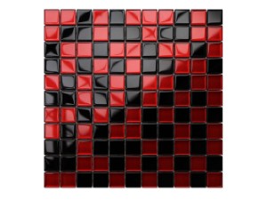 MOZAIKA SZKLANA KARMAZYN NERO  MIX 30x30cm 8mm