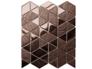 MOZAIKA SZKLANA TRIANGLE DIAMOND COPPER BROWN