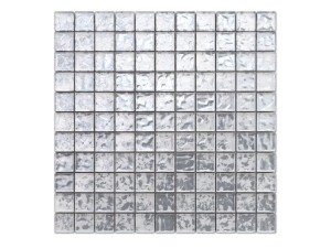 MOZAIKA SZKLANA BIAŁA SILVER FROZEN 30x30cm 8mm