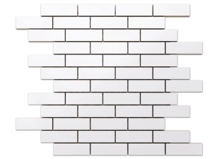 MOZAIKA CERAMICZNA BIAŁA WHITE MATOWA MUREK NIEREGULARNY