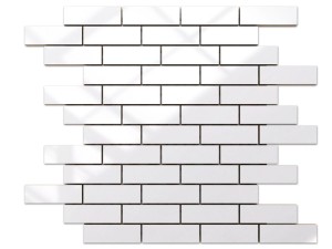 MOZAIKA CERAMICZNA BIAŁA WHITE POŁYSK MUREK NIEREGULARNY