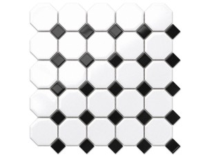 MOZAIKA CERAMICZNA OCTAGON WHITE CLASSIC MATOWA