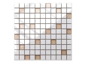 MOZAIKA CERAMICZNA SZKLANA CAPPUCCINO JASNY BEŻ