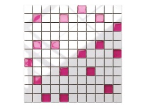 MOZAIKA CERAMICZNA SZKLANA PIWONIA FIOLET