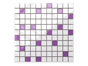 MOZAIKA CERAMICZNA SZKLANA WRZOS FIOLETOWA