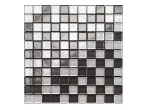 MOZAIKA SZKLANA GRAFIT SILVER BROKAT MIX 30X30