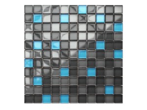 MOZAIKA SZKLANA ROCKA TONIC BLUE NIEBIESKA 30x30cm 8mm