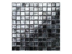 MOZAIKA SZKLANA SREBRNA  ALUMINIUM JEANS 30x30