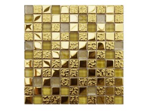 MOZAIKA SZKLANA ZŁOTA GOLD DUBAJ 30x30cm 6mm