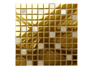 MOZAIKA SZKLANA ZŁOTA GOLD RUSH 30x30cm 8mm
