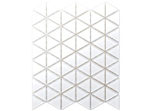 MOZAIKA SZKLANA TRIANGLE BLANKET BIAŁA WHITE