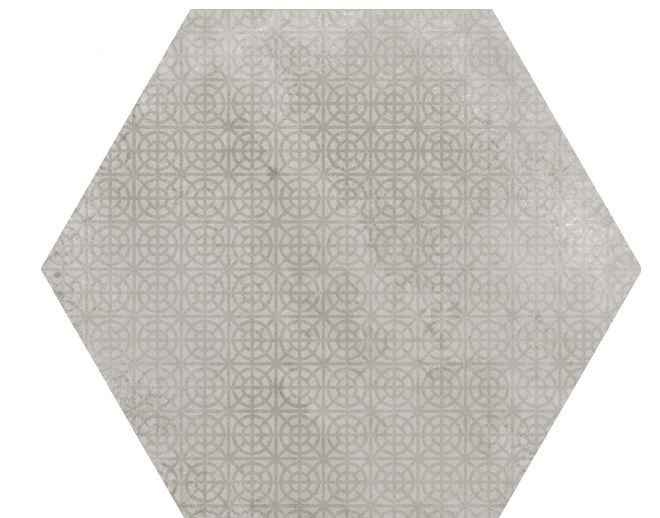Płytki heksaganalne patchwork szary Equipe Hexagon Urban Melagne Silver 29,2x25,4 99529