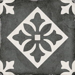 Equipe Art Nouveau Padua Black 20x20 płytka gresowa patchwork