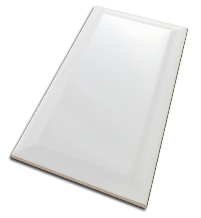 Fabresa Bevelled Blanco Biselado Brillo 10x20 płytka ścienna 129165