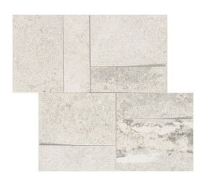 Płytka gresowa Florim La Roche Blanc Modulo Muretto 3D Inclinato Naturale-Anticata 30x30x0,9 cm