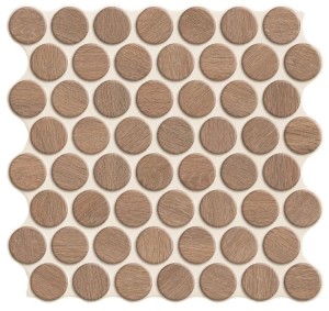 Realonda Circle Walnut 30,9x30,9 płytki mozaikowe gresowe