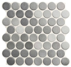 Realonda Circle Glossy Grey 30,9x30,9 płytki mozaikowe gresowe