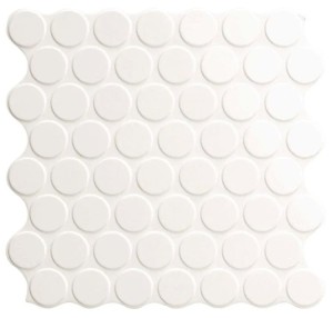 Realonda Circle Glossy White 30,9x30,9 płytki mozaikowe gresowe