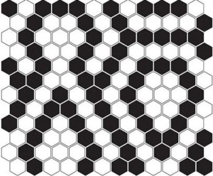 Dunin Mini Hexagon B&W Lace Premium Matt 26x30 mozaika heksagonalna