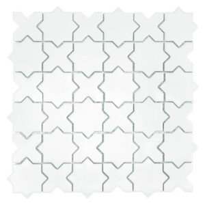 Dunin House Loves Star and Cross White Matt 30,2x30,2 mozaika gresowa dekoracyjna