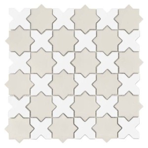 Dunin House Loves Star and Cross Cotton Mix Matt 30,2x30,2 mozaika gresowa dekoracyjna