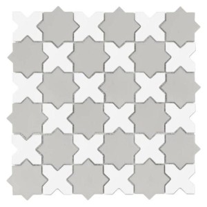 Dunin House Loves Star and Cross Ash Mix Matt 30,2x30,2 mozaika gresowa dekoracyjna